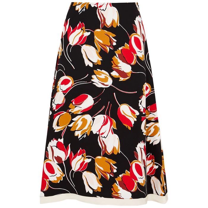 Floral-print Midi Skirt