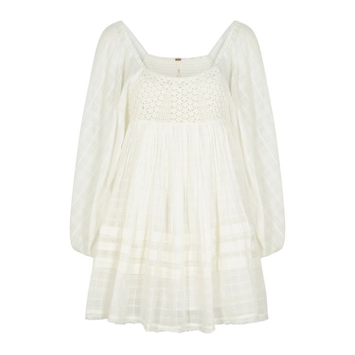 Ari Ivory Cotton Mini Dress