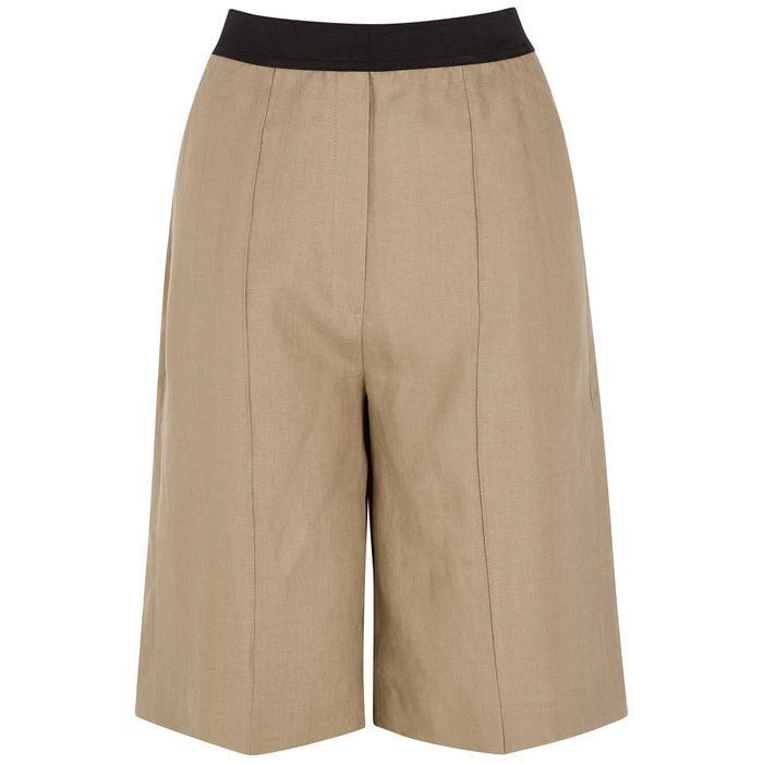Banggi Taupe Linen Shorts
