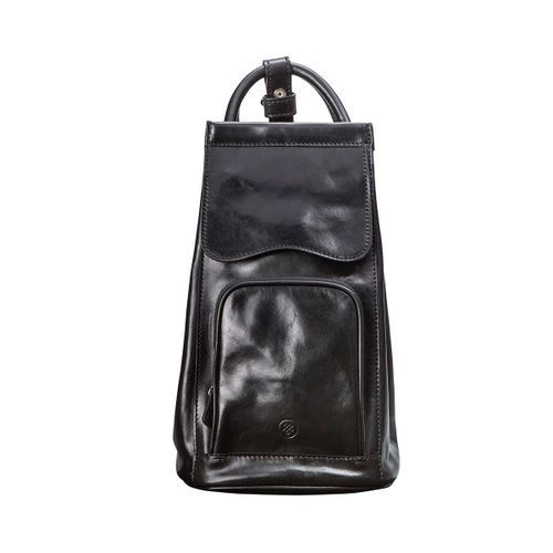 Premium Black Italian Leather Ladies Backpack