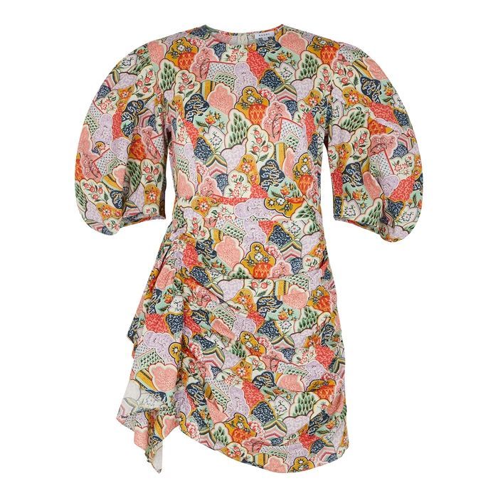 Pia Printed Cotton Mini Dress