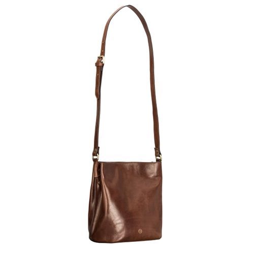 Women S Finely Crafted Tan Leather Bucket Bag