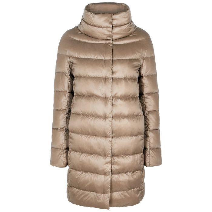 Icon Taupe Quilted Shell Coat