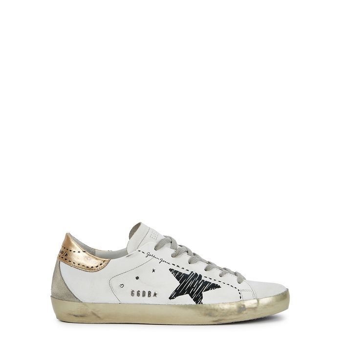 Superstar Distressed Leather Sneakers