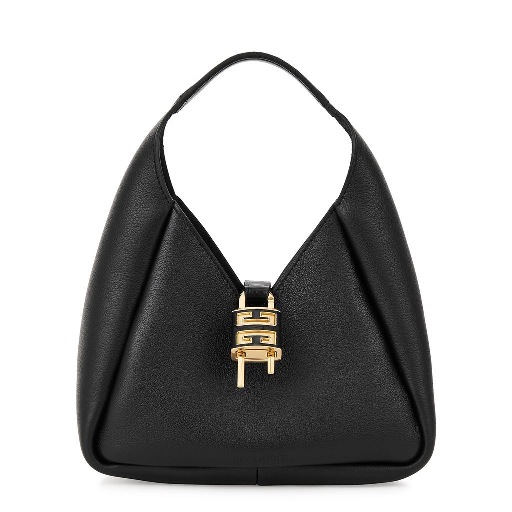 G-Hobo Mini Leather Top Handle Bag - Black