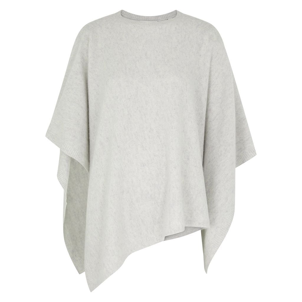 Cashmere Poncho - Off White - One Size