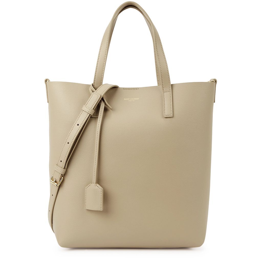 Toy Mini Taupe Leather Tote - Beige