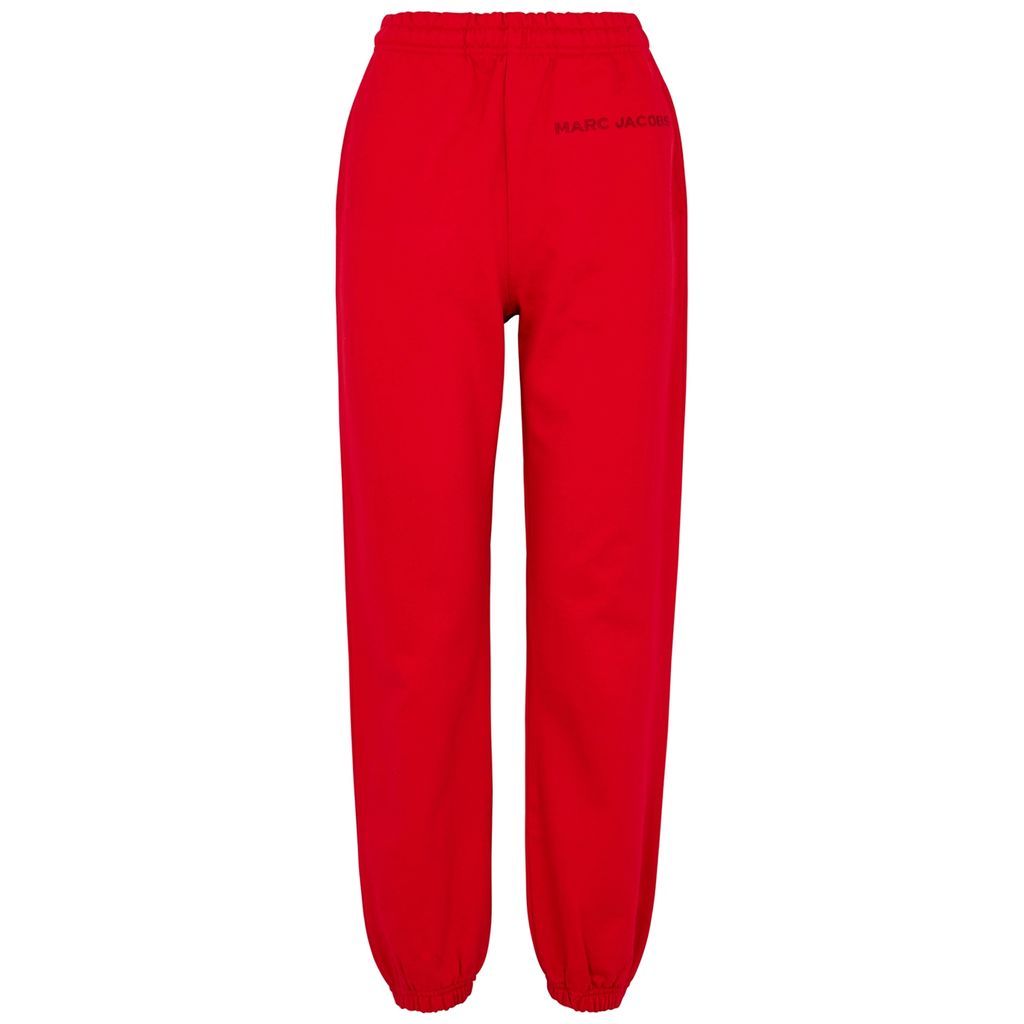 The Sweatpants Logo Cotton Trousers - RED - S