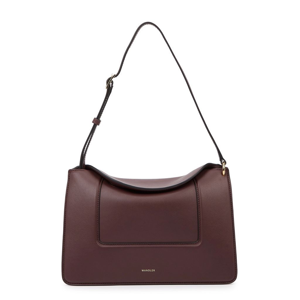Penelope Burgundy Leather Shoulder Bag