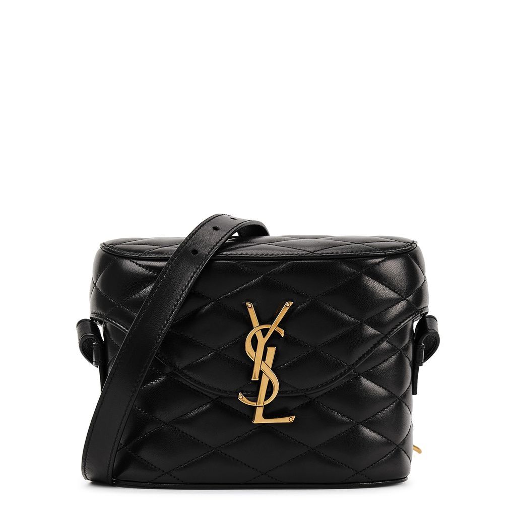June Quilted Leather Cross-body Bag - Black