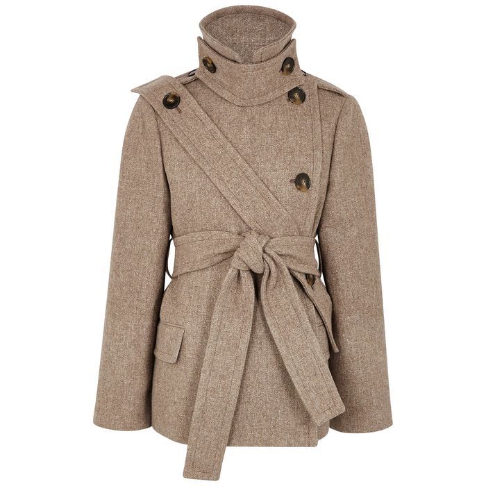 Amelia Brown Wool-blend Coat