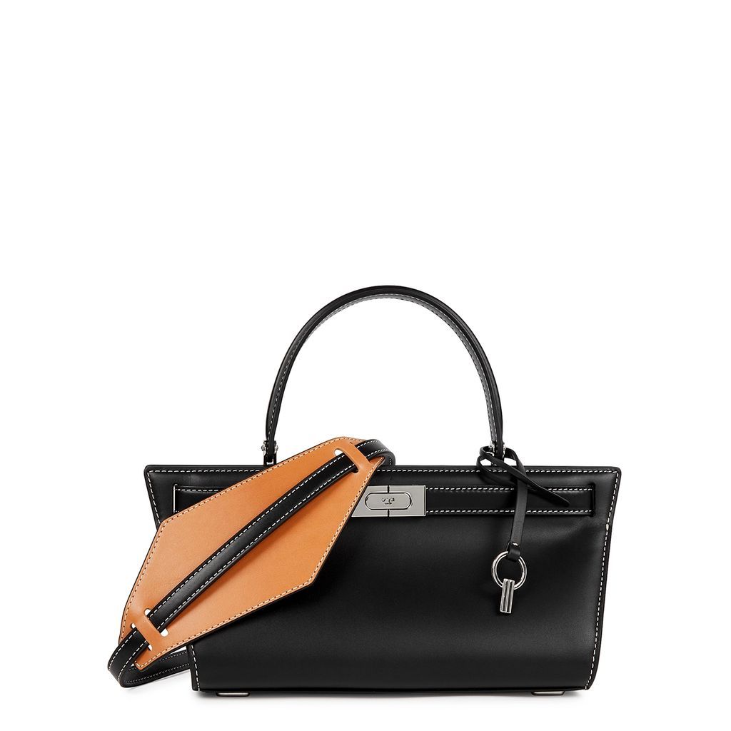 Lee Radziwill Leather Top Handle Bag - Black