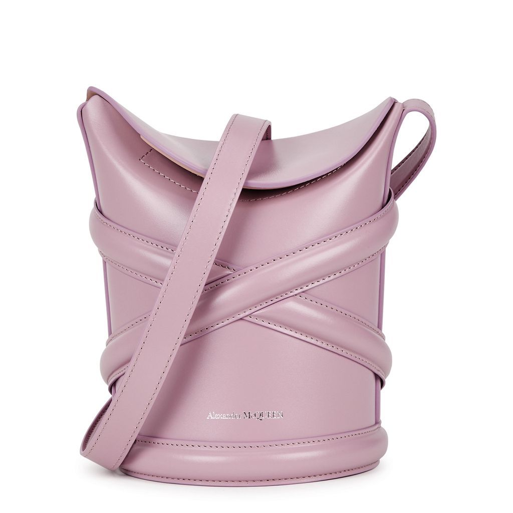 The Curve Small Leather Cross-body Bag - Pink