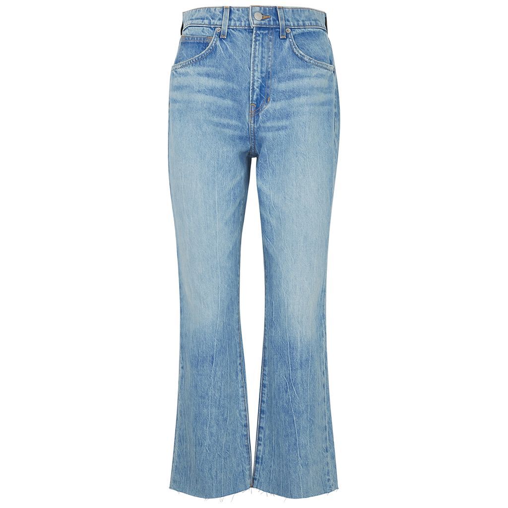 Carly Blue Cropped Kick-flare Jeans - Denim - W28