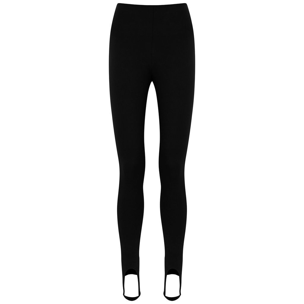 Cotton-blend Stirrup Leggings - Black - 10