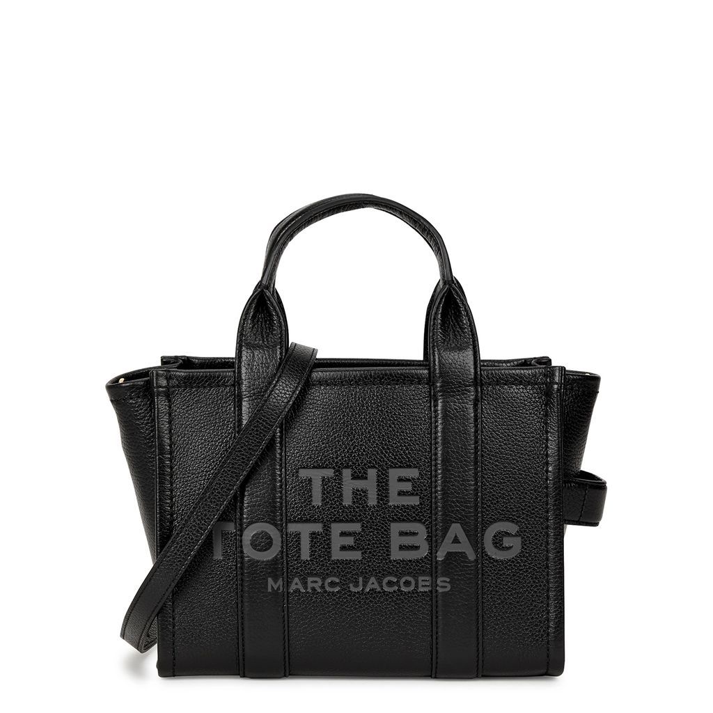 The Tote Mini Grained Leather Tote - Black