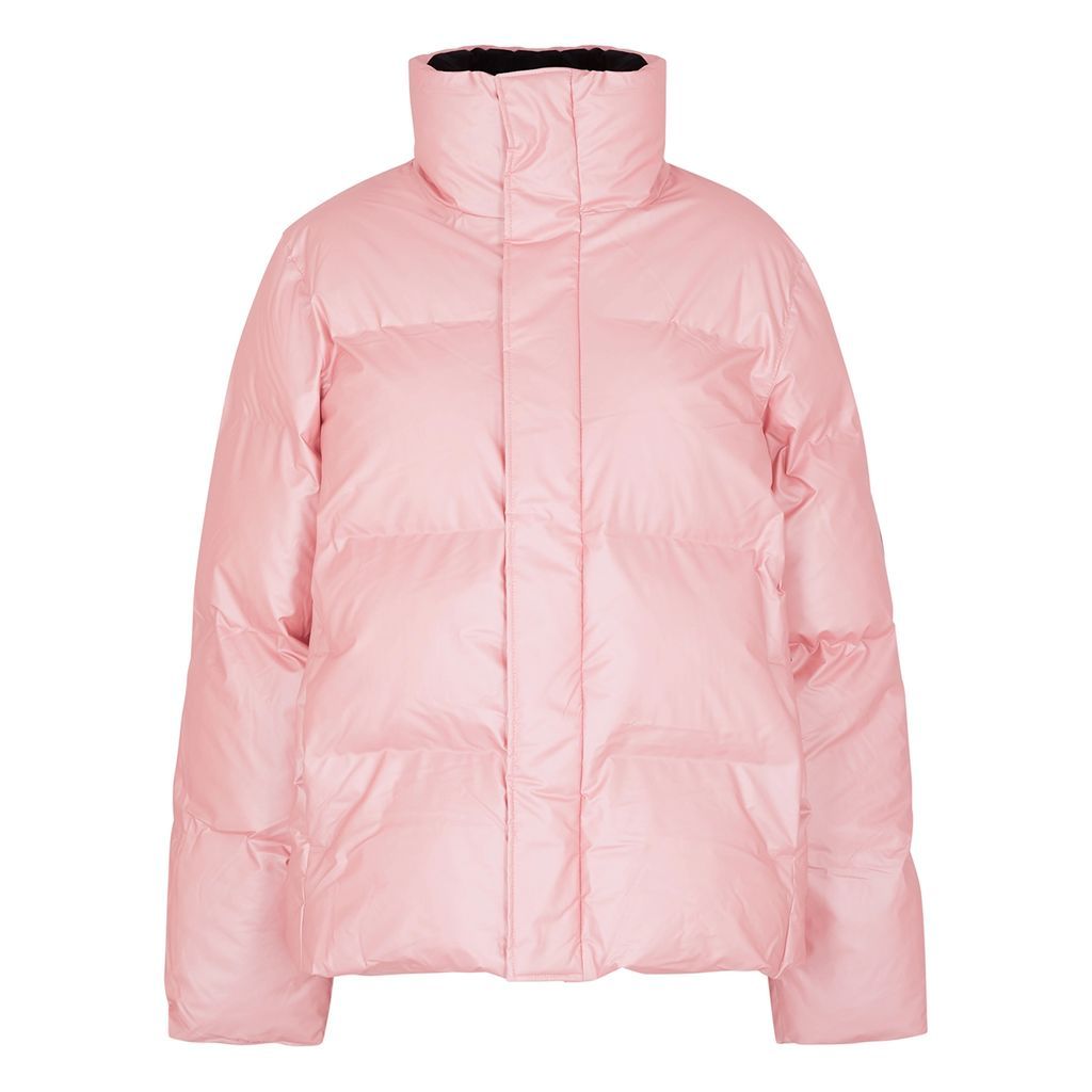Quilted Rubberised Jacket - Light Pink - S