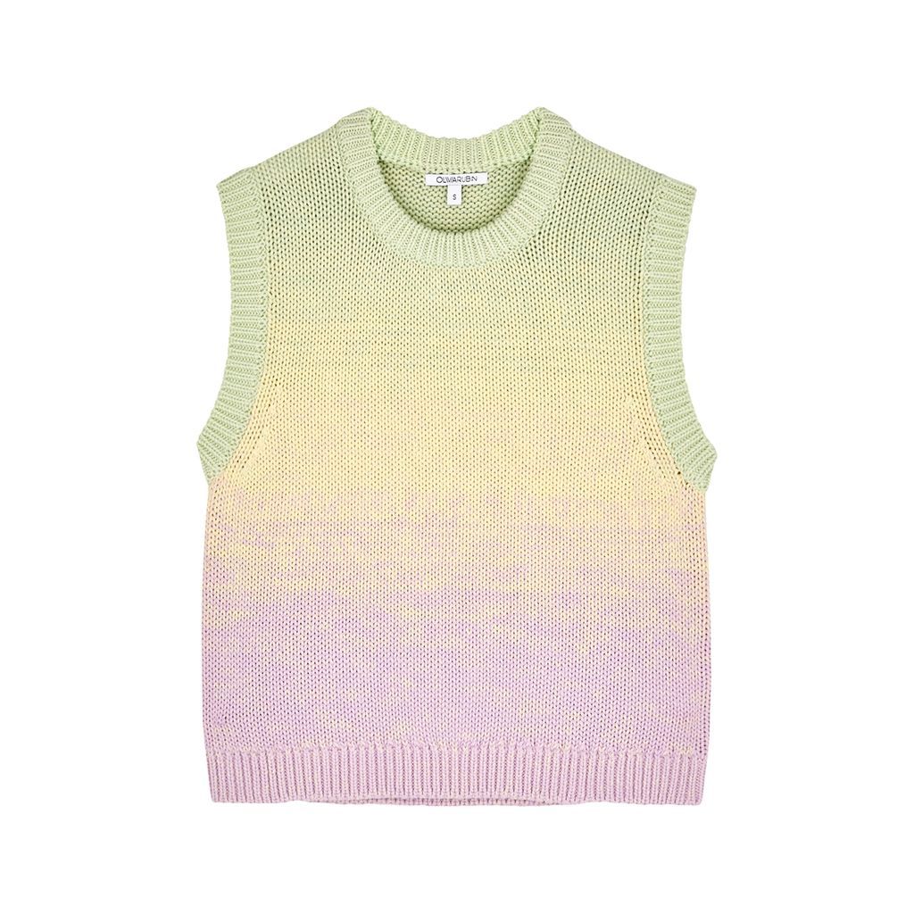 Maxine Ombré Cotton-knit Vest - Multicoloured - L