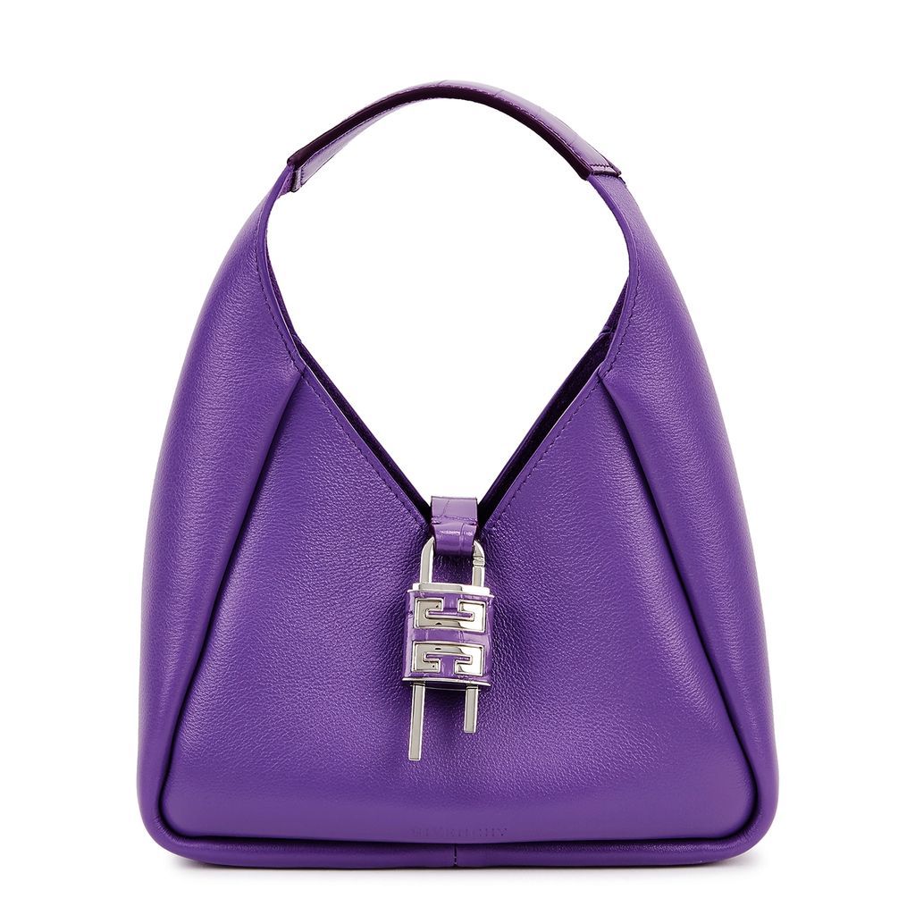 G-Hobo Mini Leather Top Handle Bag - Purple