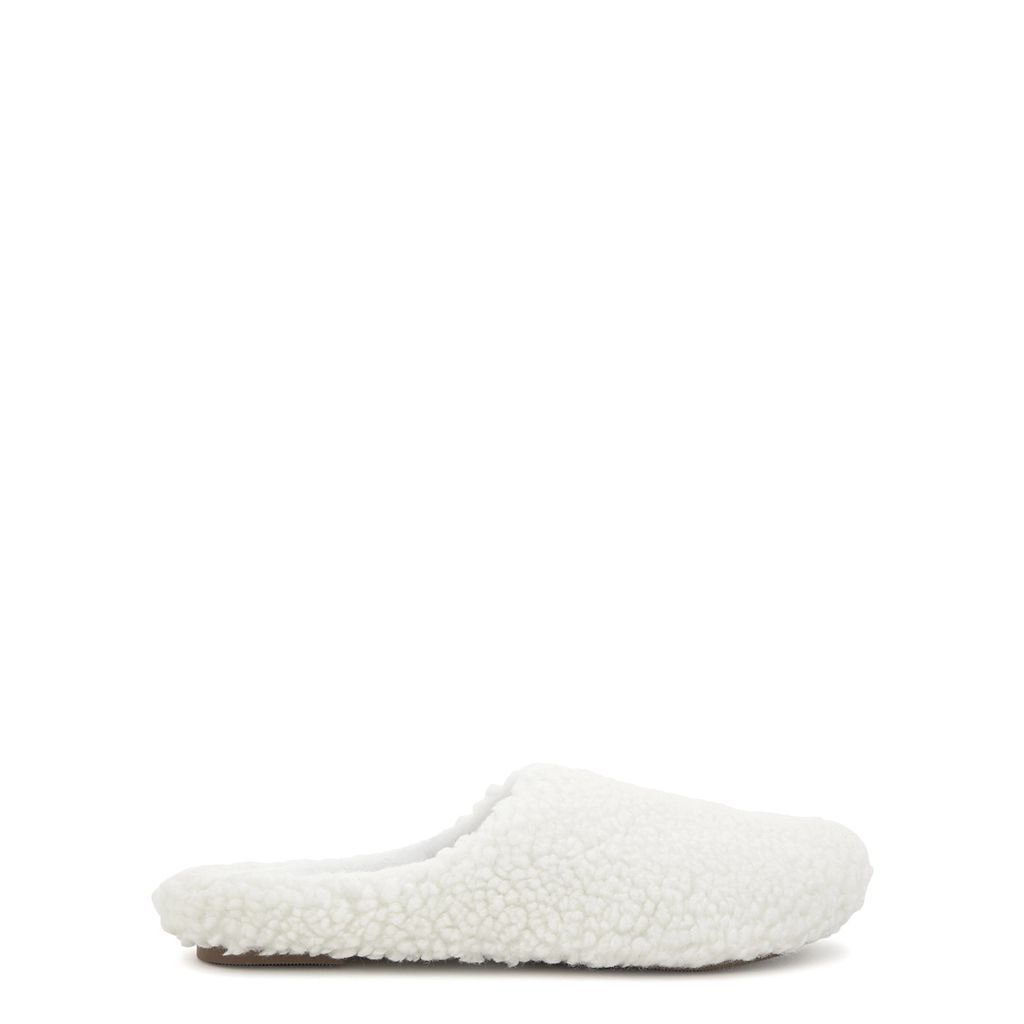 Faux Shearling Slippers - Ivory - S/M