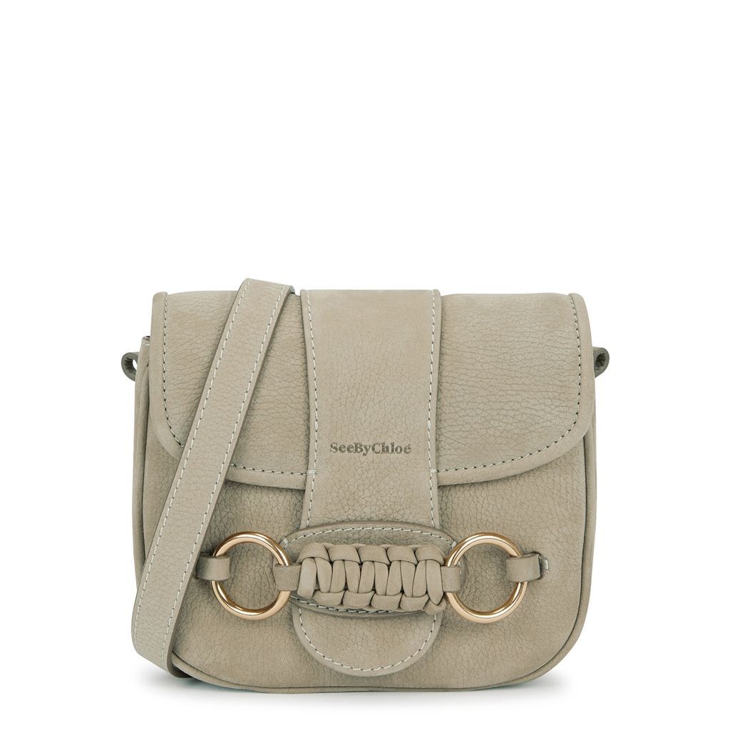 Saddie Nubuck Shoulder Bag - Grey