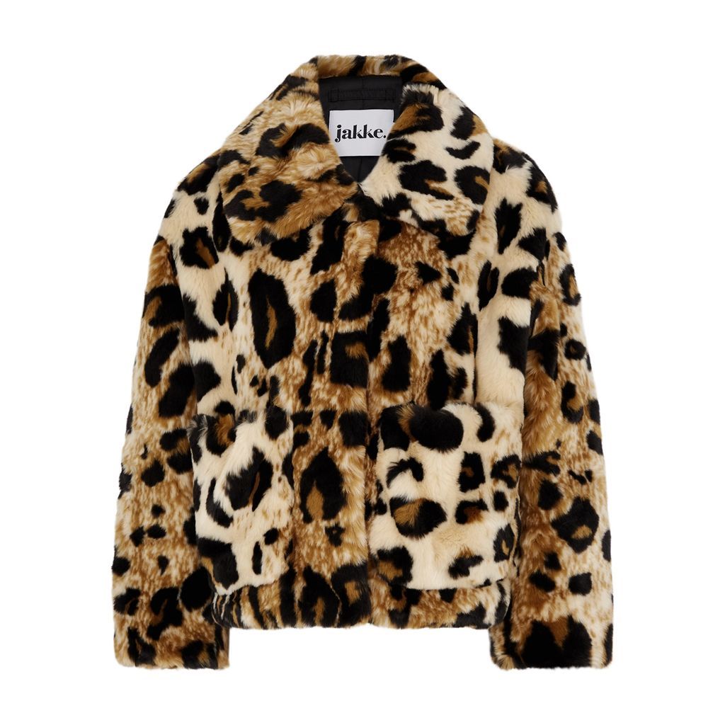 Traci Leopard-print Faux Fur Coat - L