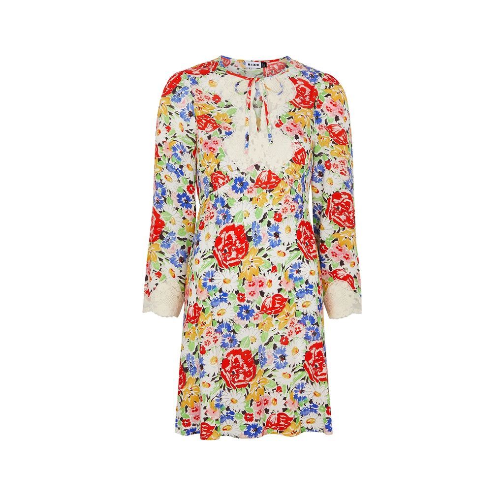 Abrielle Floral-print Mini Dress - Multicoloured - 6