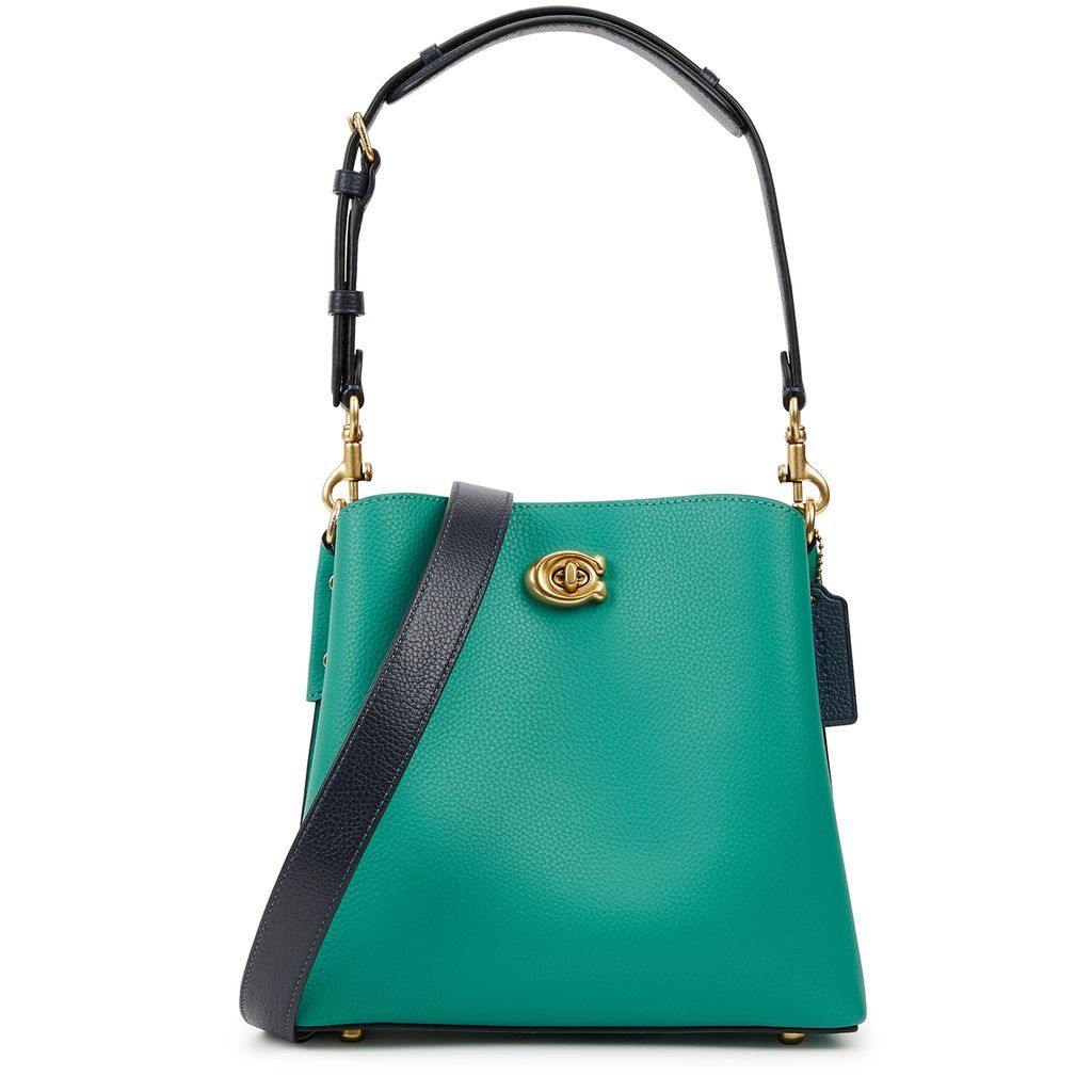 Willow Leather Bucket Bag - Green