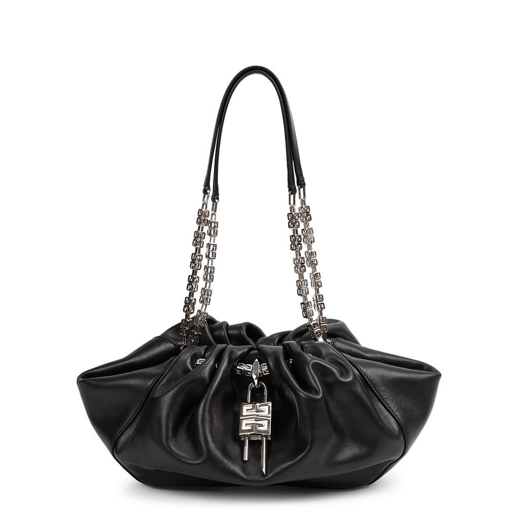 Kenny Small Black Leather Shoulder Bag