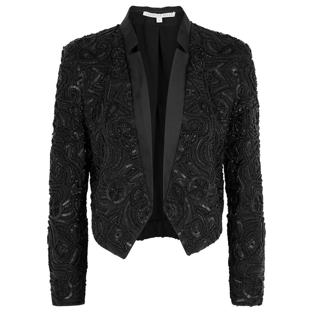 Delony Embellished Cotton Jacket - Black - 10