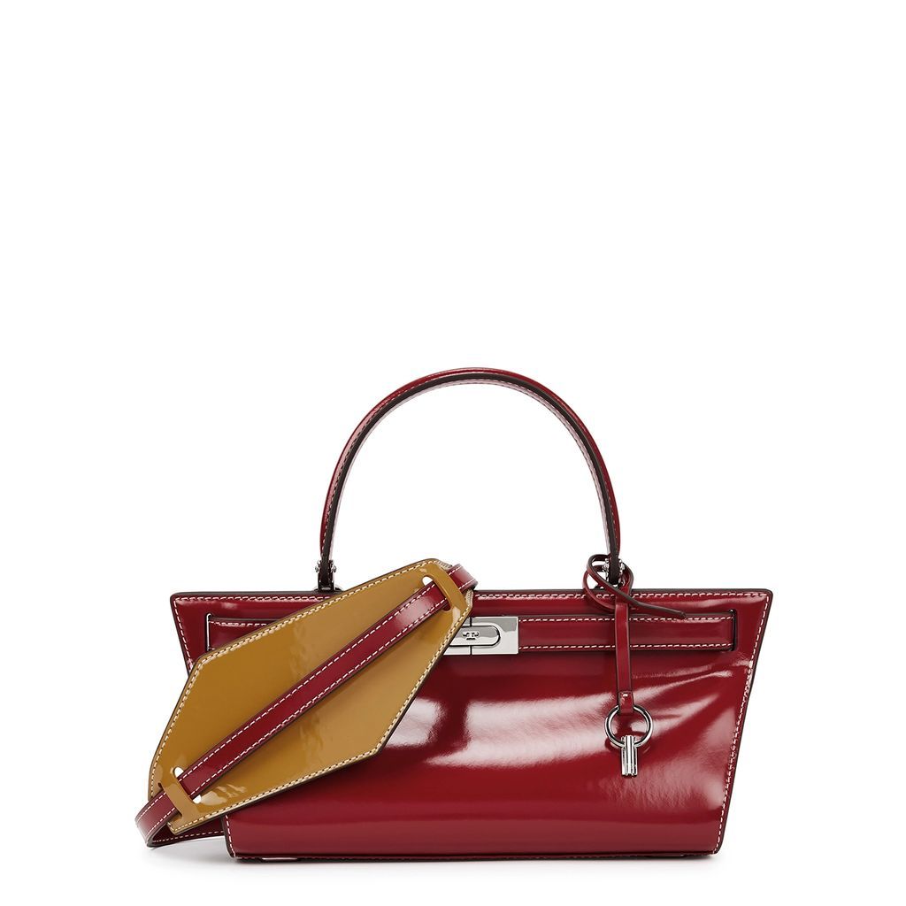 Lee Radziwill Leather Top Handle Bag - RED