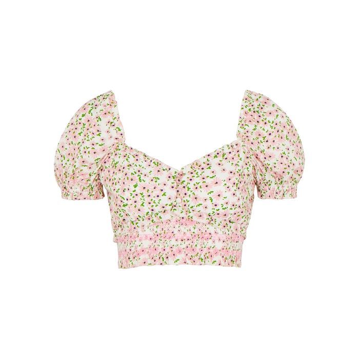 Rianna Floral-print Cropped Top