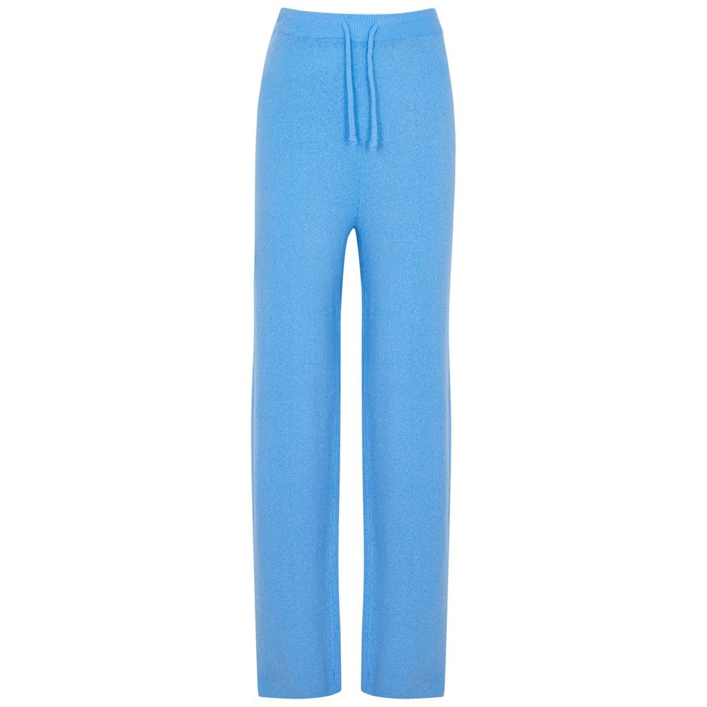 Damsville Knitted Sweatpants - Dark Blue - M