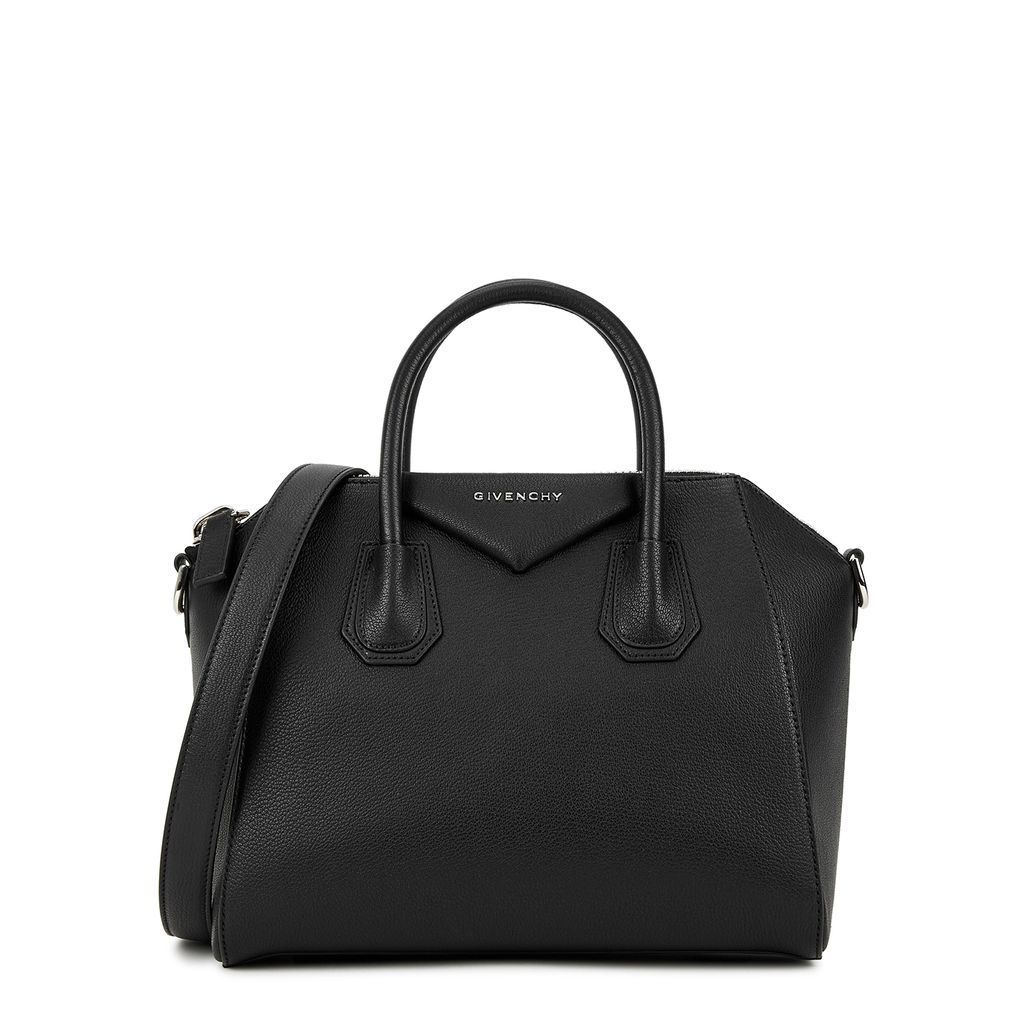 Antigona Small Leather Top Handle Bag - Black
