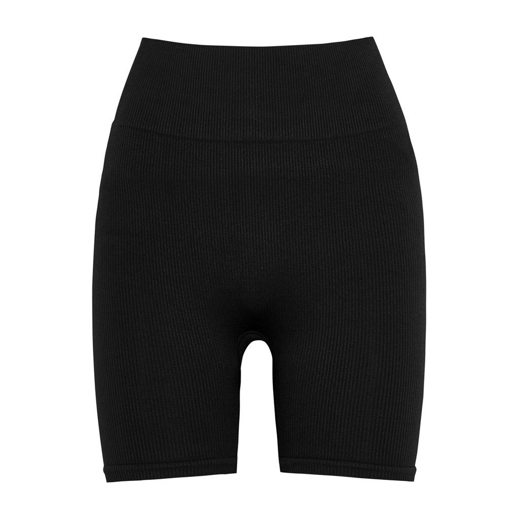 Composed Ribbed Stretch-jersey Cycling Shorts - Black - One Size