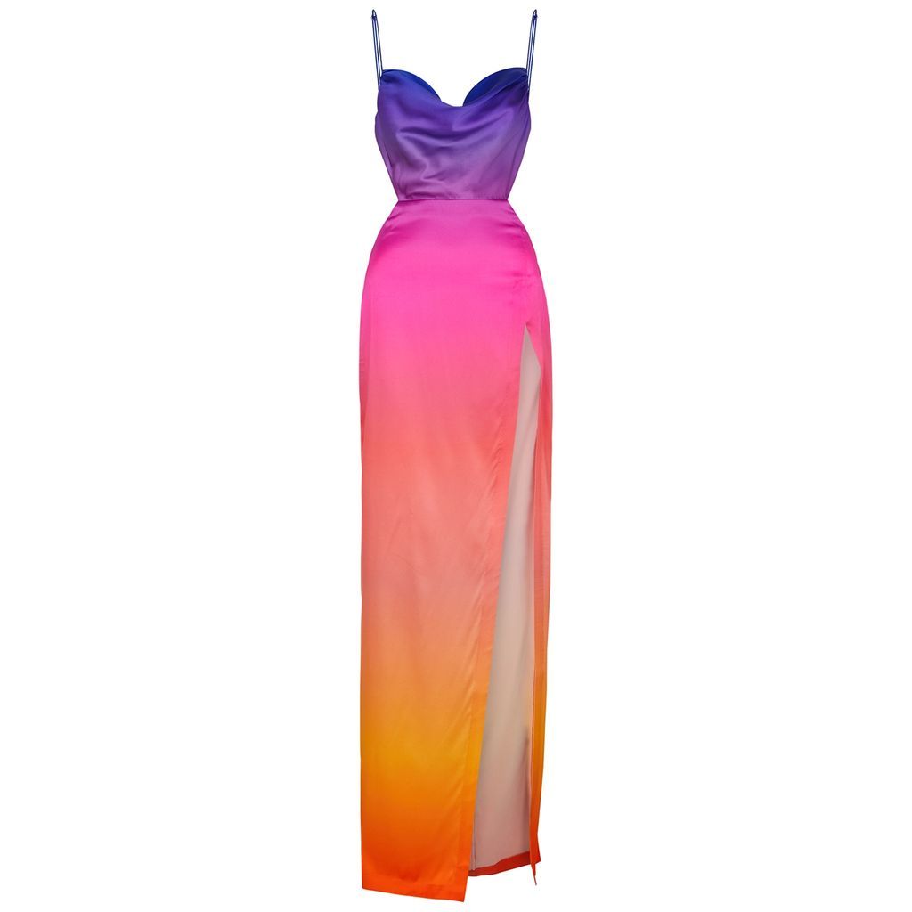 Alyssa Ombré Stretch-silk Satin Maxi Dress - Multicoloured - XS