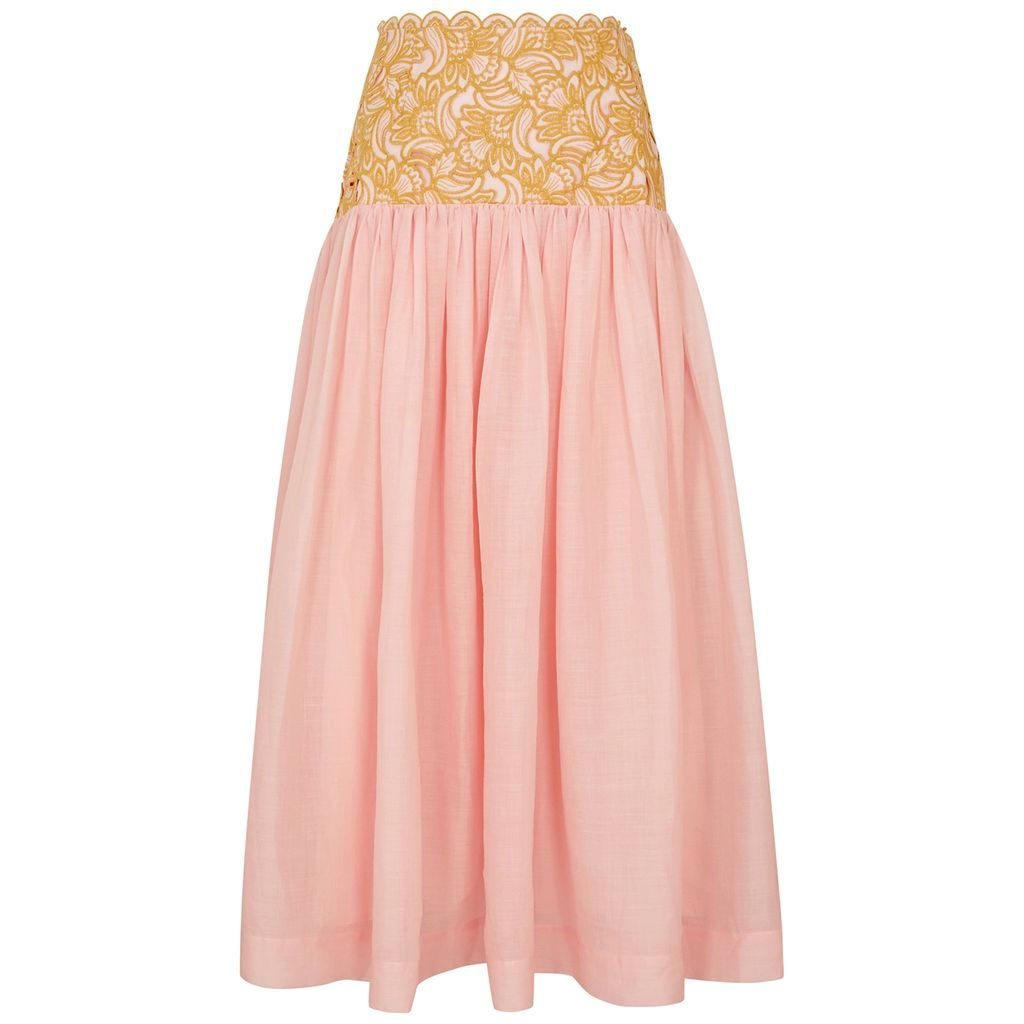 Anthea Cotton Maxi Skirt - Pink - 8