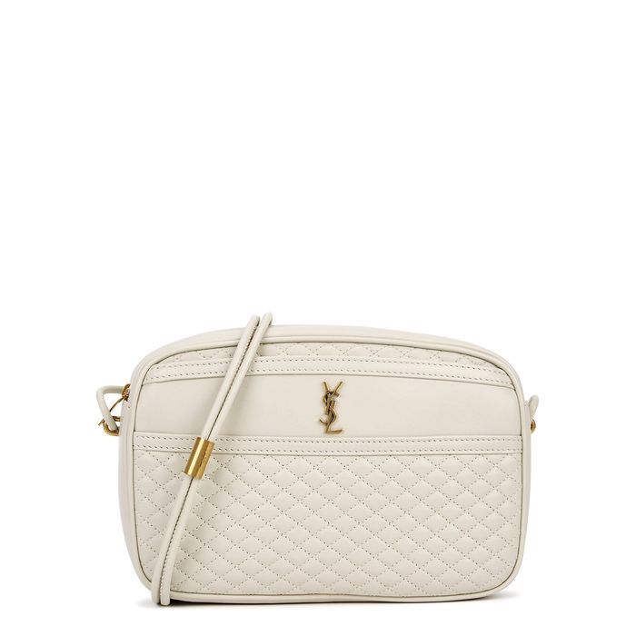 Victoire Off-white Quilted Leather Shoulder Bag