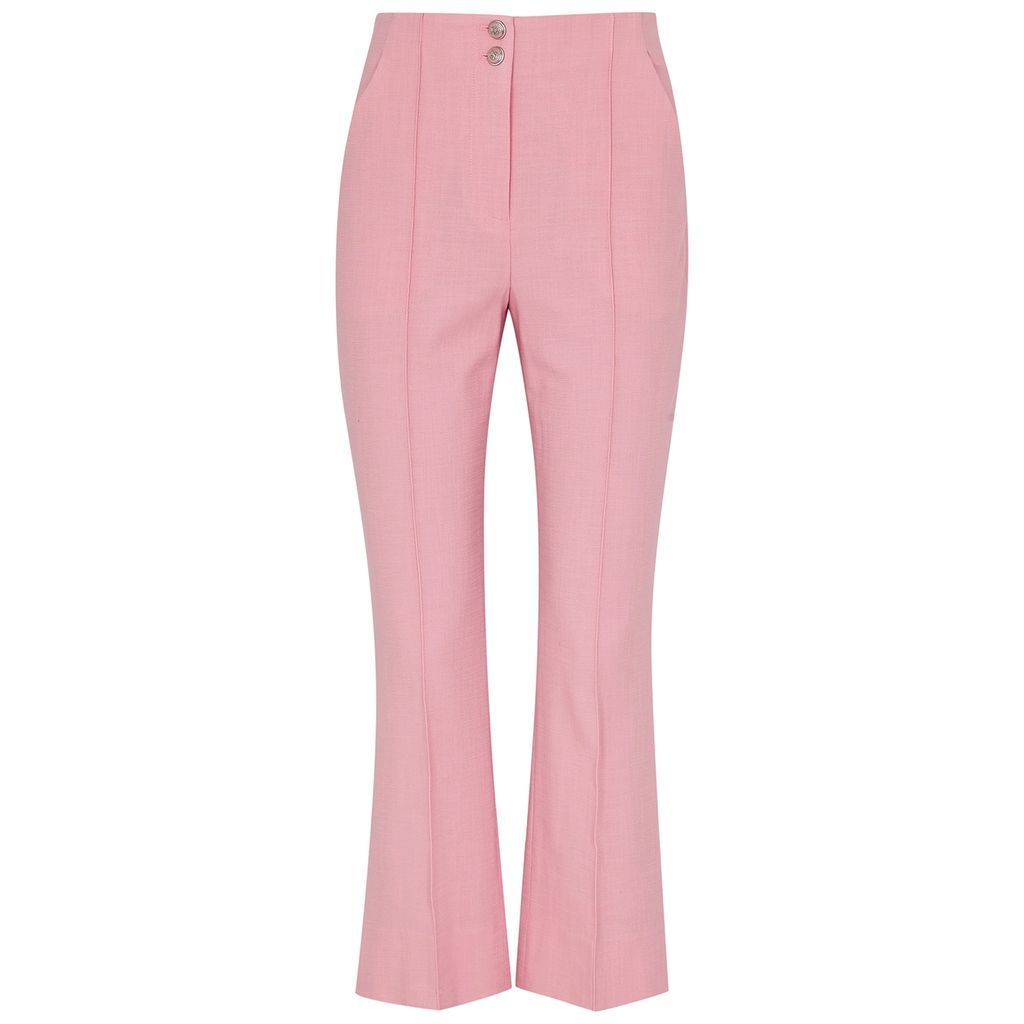 Kean Cropped Straight-leg Trousers - Pink - 10
