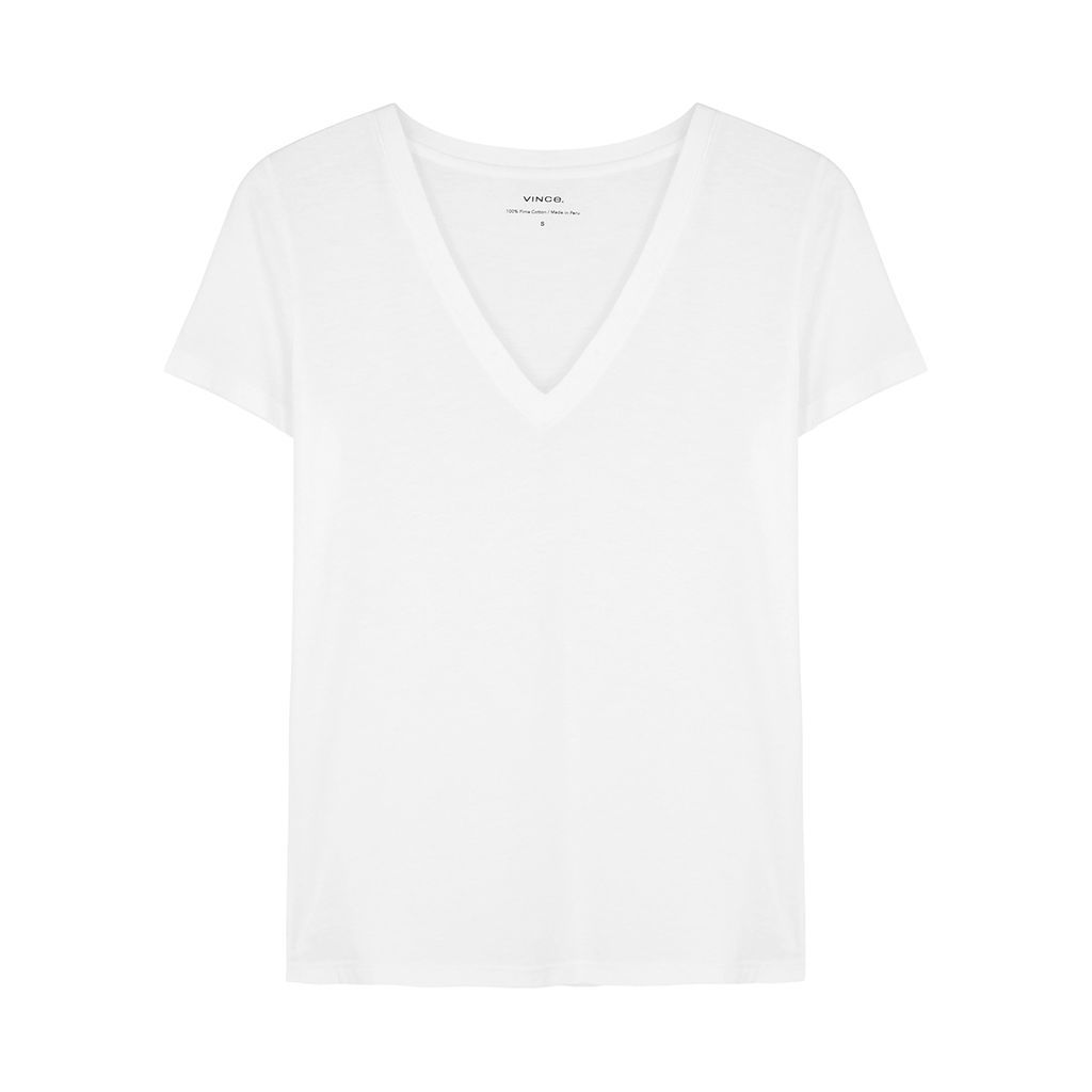 White Pima Cotton T-shirt - L