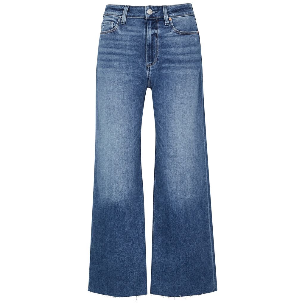 Anessa Blue Cropped Wide-leg Jeans - W25
