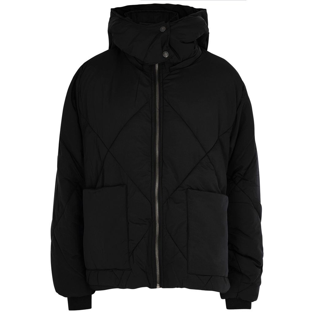 Emmy Quilted Shell Jacket - Black - XS