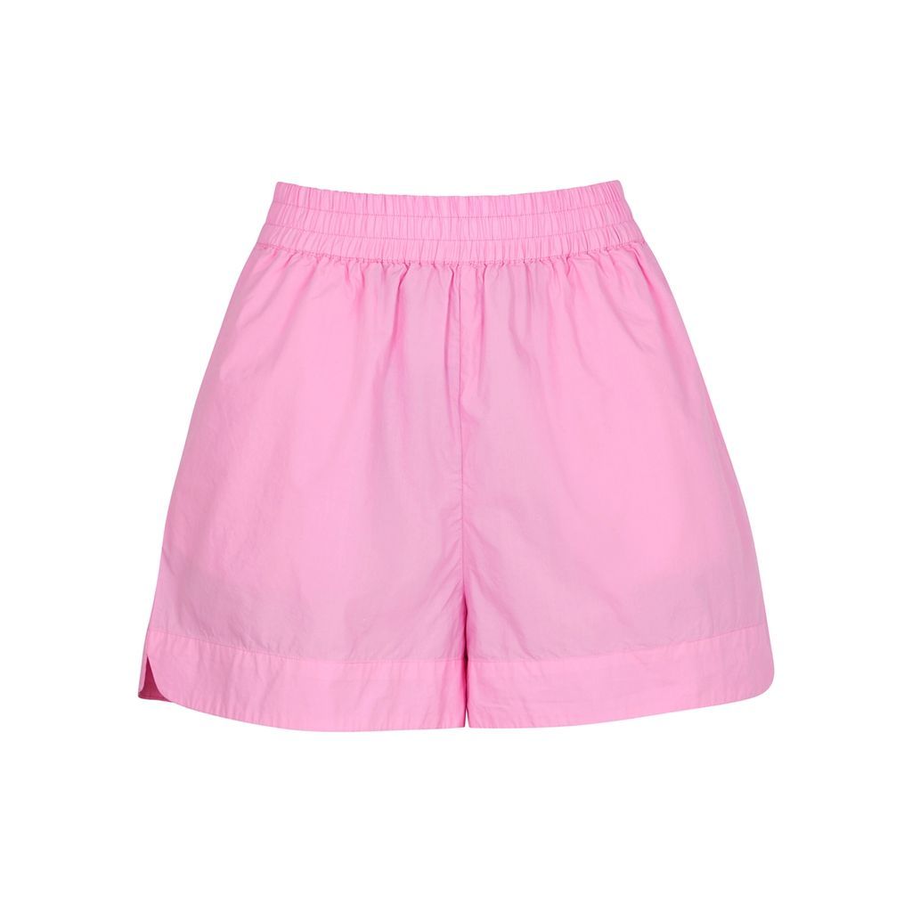 Chiara Cotton-poplin Shorts - Pink - L