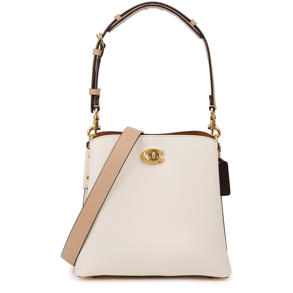 Willow Leather Bucket Bag - Ivory
