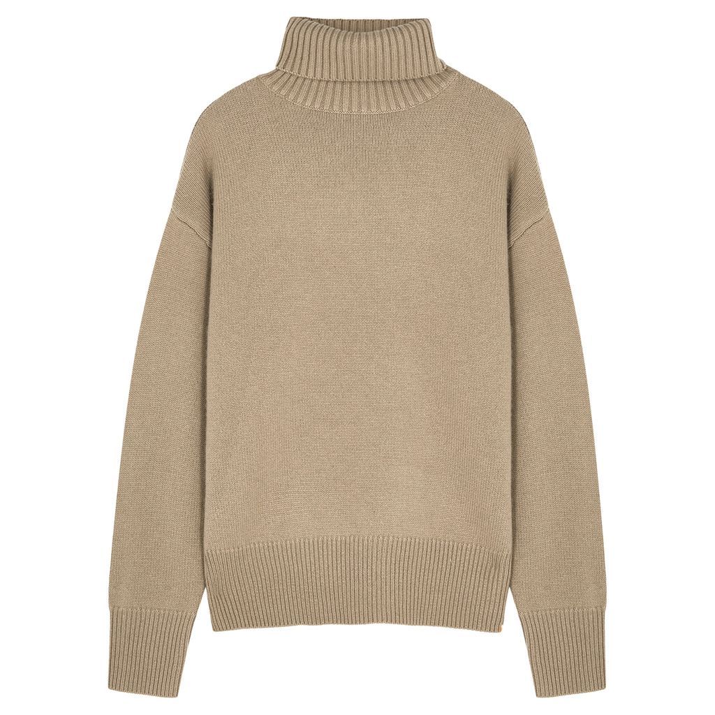 N°255 Home Roll-neck Cashmere Jumper - Beige - One Size