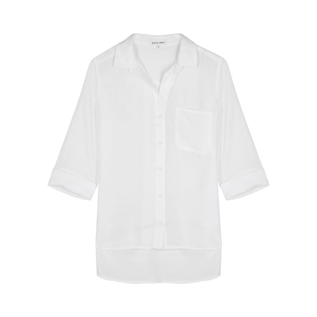 White Tencel Shirt - M