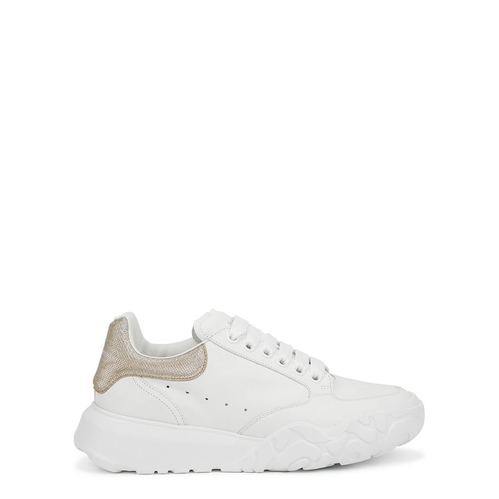 Court Panelled Leather Sneakers - White - 8