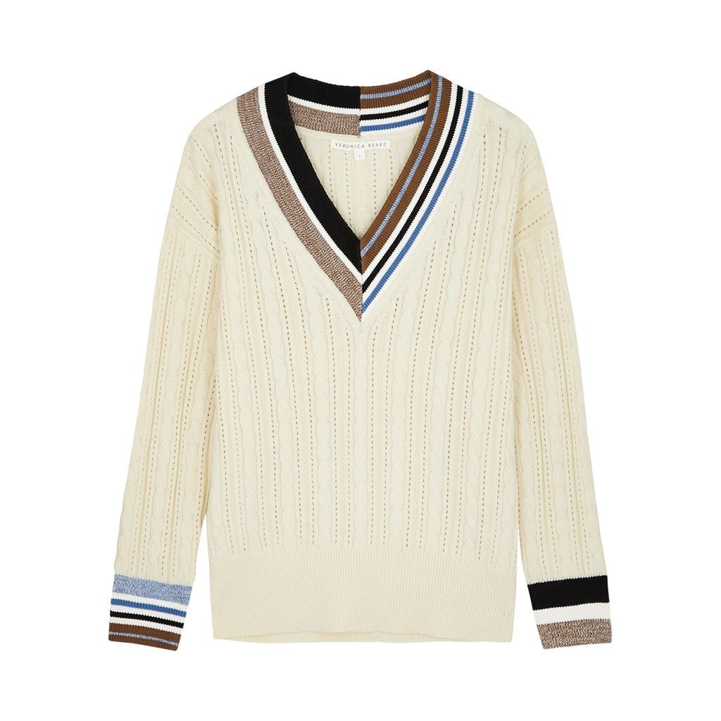 Rory Cable-knit Cotton-blend Jumper - Ivory - XS