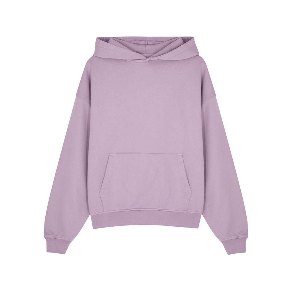 Hooded Cotton Sweatshirt - Purple - L