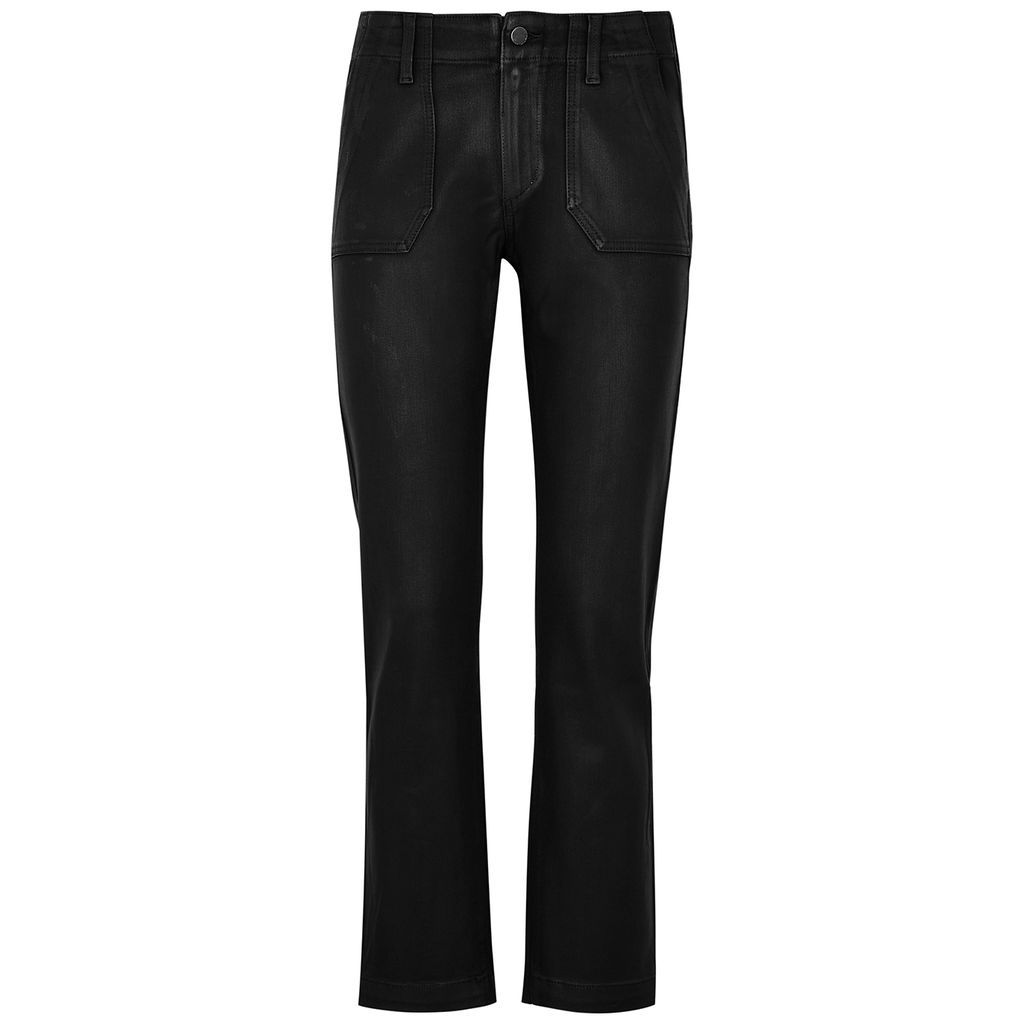 Mayslie Coated Stretch-denim Trousers - Black - W28
